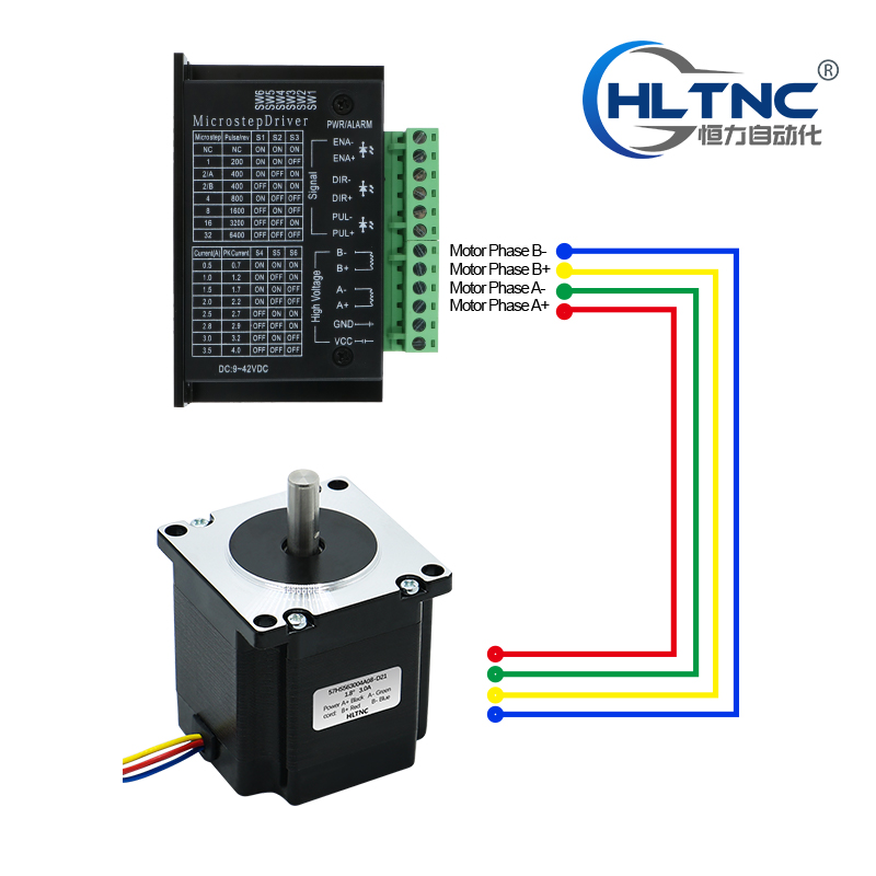 42/57/86单双轴步进电机套装两相DM860H驱动器542三相马达控制器