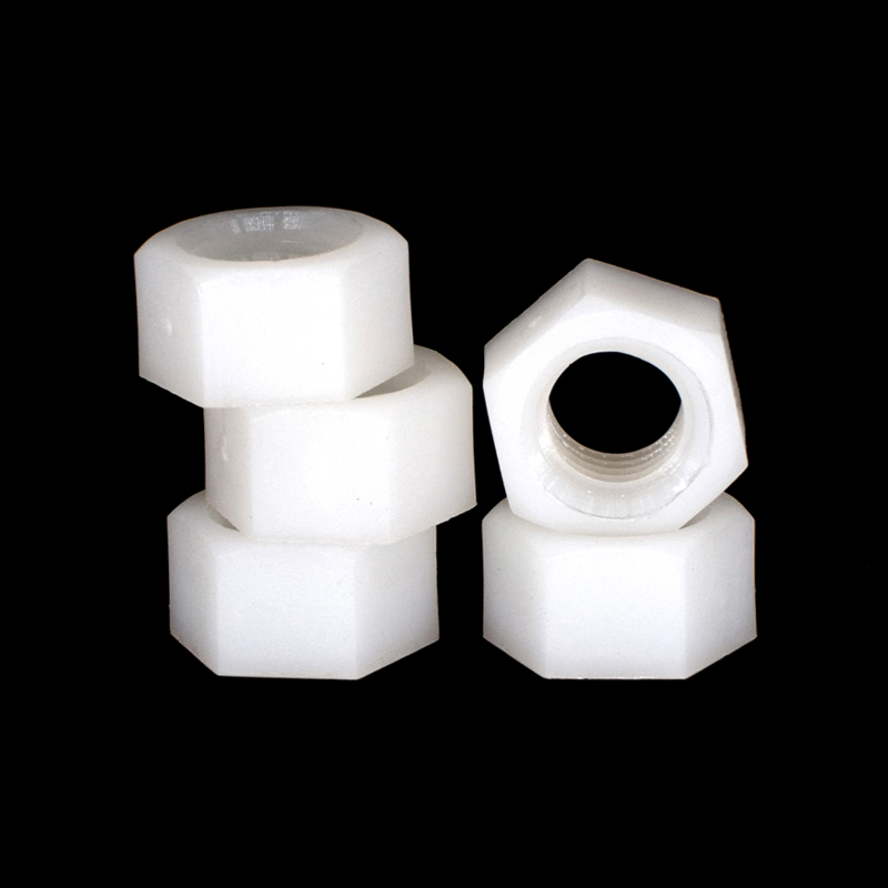 白色尼龙六角螺母/塑料螺丝帽螺丝u母m2m3m4m5/螺帽大全m6m8m10m1