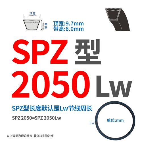 三角带SPZ/SPB/1930/1980/2030/2050/2060/Lw传动皮带电机粉碎机