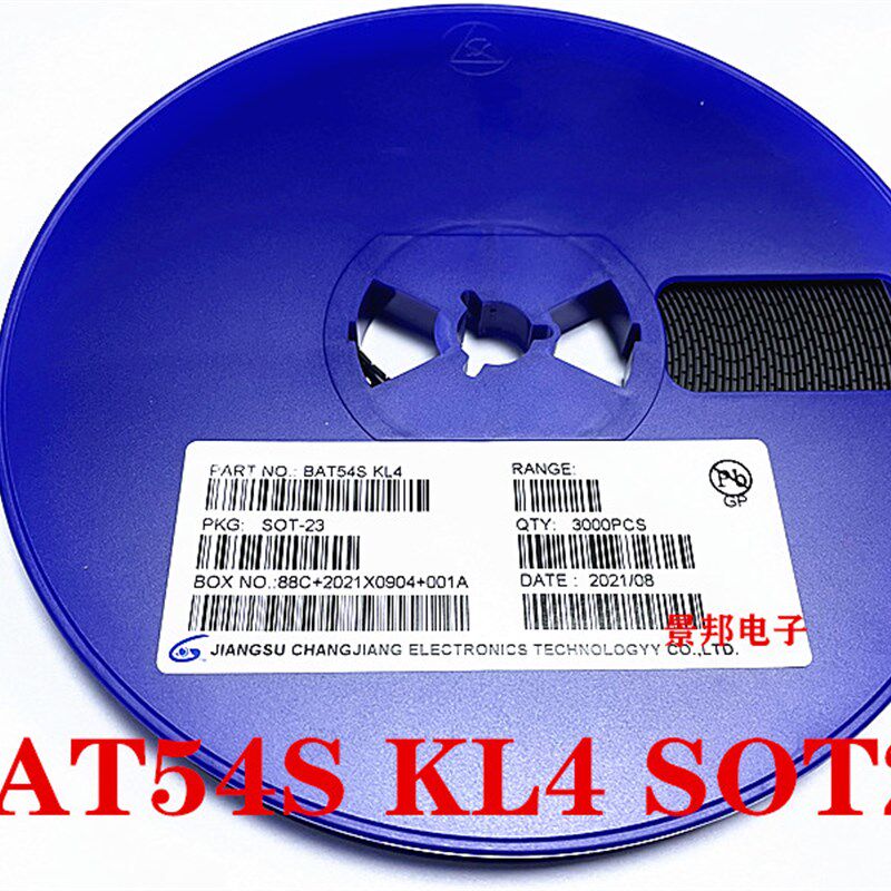 贴片肖特基二极管BAT54A/54C/54S 丝印KL2/KL3/KL4 SOT-23(整盘)