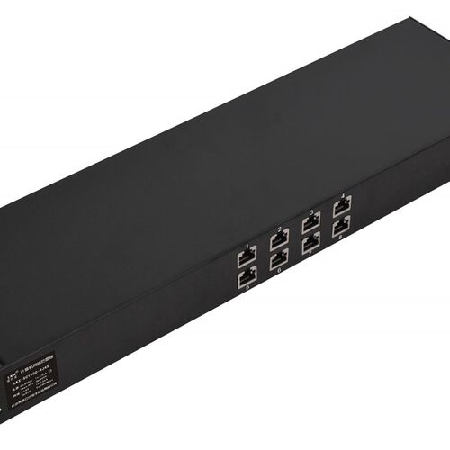 8口网络防雷器百千兆机架式交换机浪涌保护器LKX-SC1000-RJ45-POE