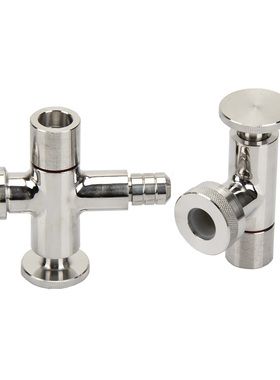 304不锈钢丝扣快装液位计水箱用卡箍式玻璃管道水位计卫生级考克