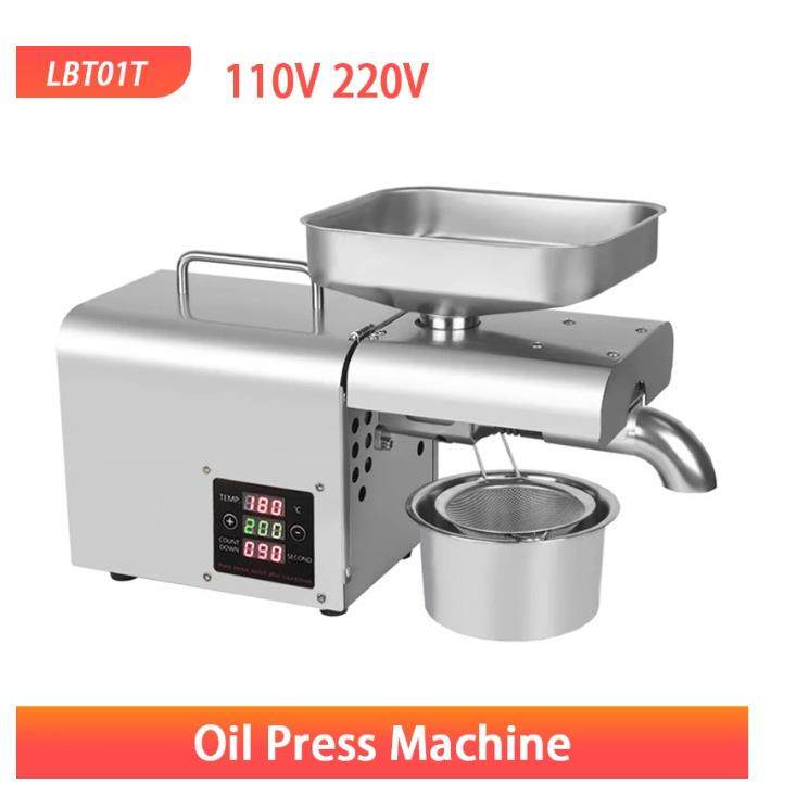 LBT01T温控全自动家用商用小型不锈钢榨油机出口冷热榨油机CE认证