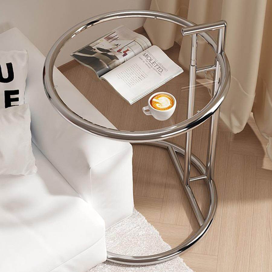 中古玻璃可升降可移动小茶几沙发边几边桌网红简易角几小圆桌桌子
