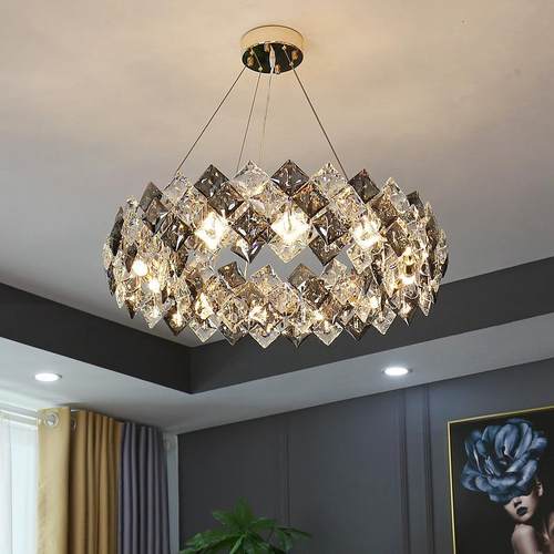 轻奢吊灯水晶客厅大灯豪华别墅餐厅长条餐吊灯后现代高档k9卧室灯