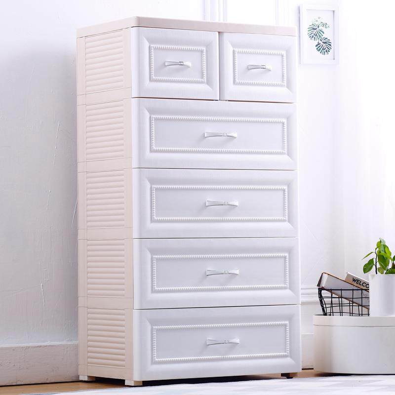 多层欧式抽屉式塑料收纳柜子宝宝整理柜儿童衣柜加厚储物柜五斗柜