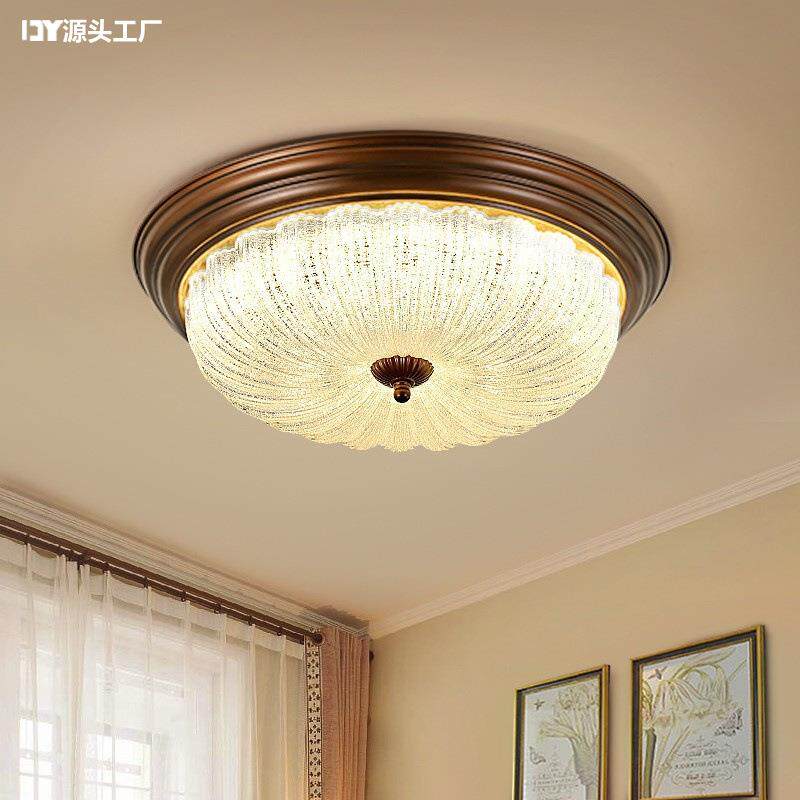 吸顶灯复古美式卧室灯简约大气中古书房灯阳台2025年新款灯具