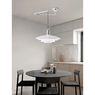 可移位飞碟餐厅吊灯ph5多层丹麦圆桌岛台摇臂伸缩单头饭厅吊灯具