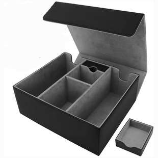 卡牌存储盒用于交易卡可容纳5个MTG套牌卡盒或2200多张卡片皮革