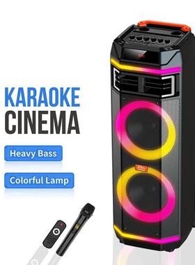 ZQS8283双8寸RGB灯大音量圆筒高音量音响户外便携式无线音箱