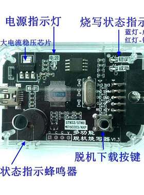 STM8离线下载器GD32脱机编程器STM32烧录器MM32/BLM32N76E003烧写