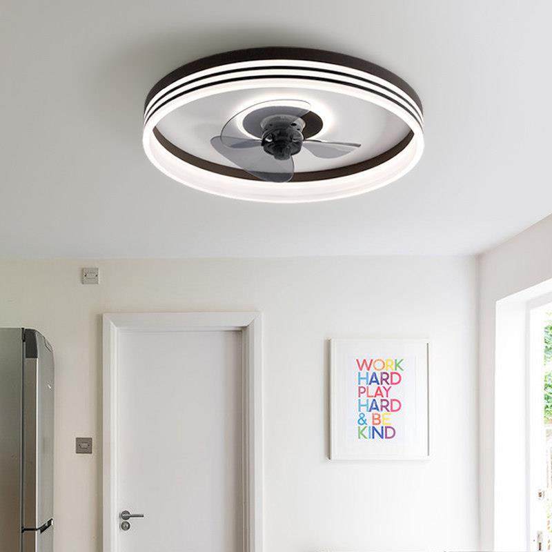 轻奢现代吸顶风扇灯2021年奢华卧室餐厅客厅隐形电扇灯吊扇灯一体