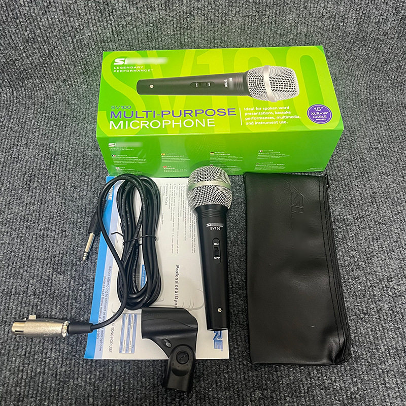 跨境货源 SV100C SV200C 动圈有线话筒演出舞台K歌人声吉他弹唱