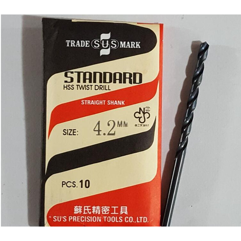 麻花钻sus钻头直柄钻头不锈钢钻头m35含钴钻头 黑钻 钻孔台湾苏氏