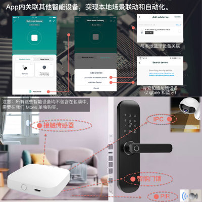 涂鸦智能Zigbee无线mini多模网关+蓝牙 Mesh远程控制全屋智能中控