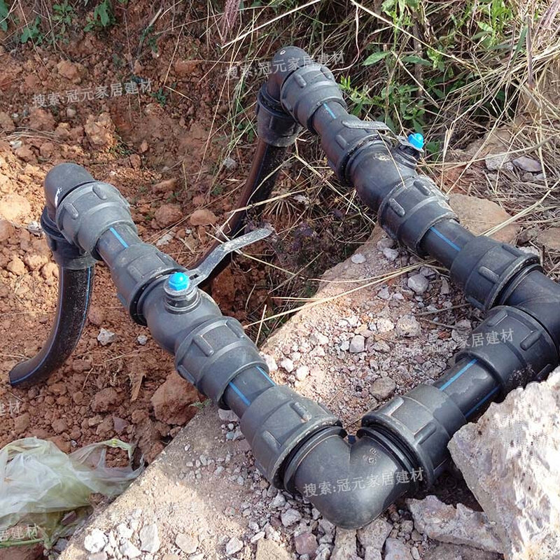 90pe管快接钢芯球阀20 25 32 40 50 喷灌球阀 pe滴灌带供水管阀门