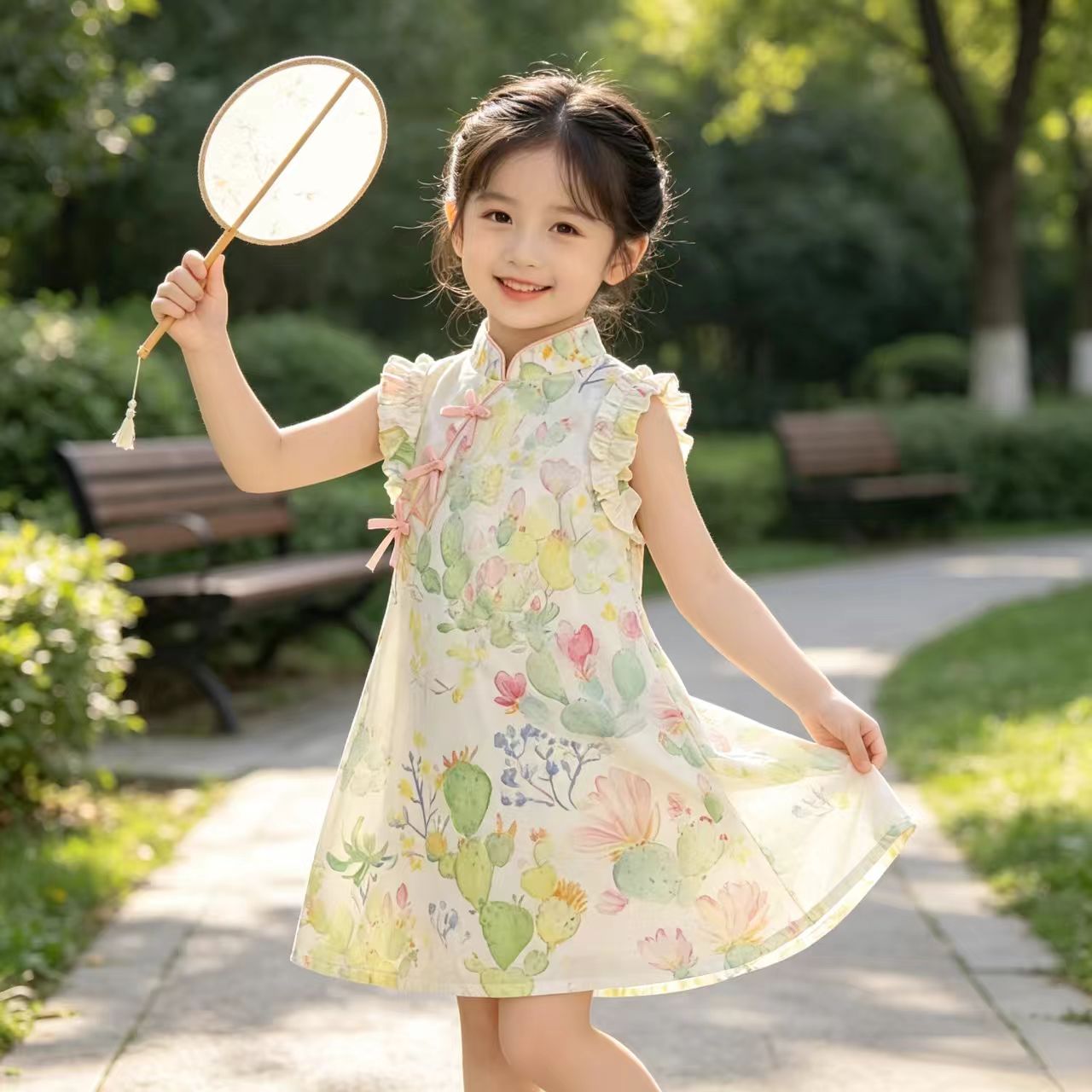 女童夏季旗袍儿童国风唐装薄款