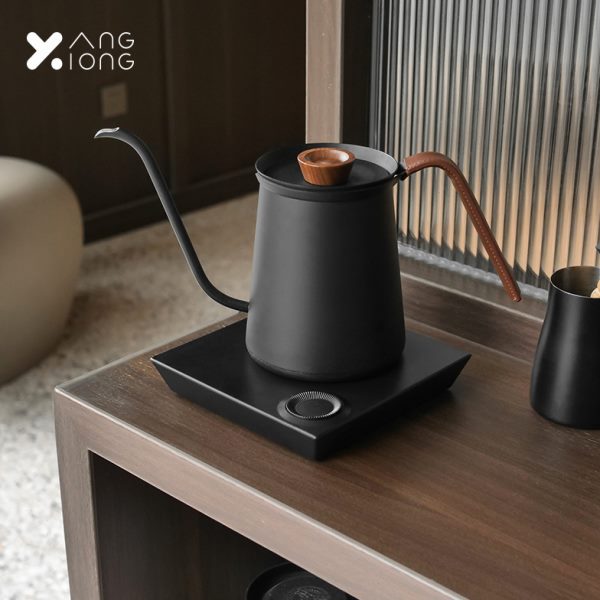 皮影与杨熊不锈钢电热水壶冲手壶温控智能嘴壶家用长细口壶咖啡壶