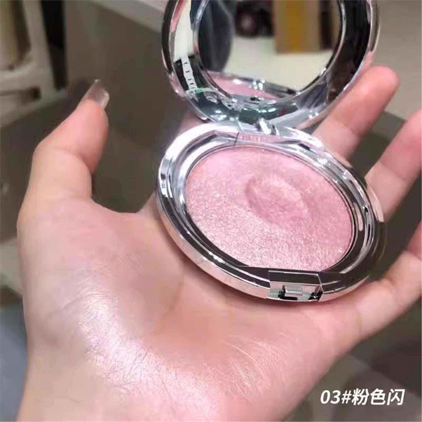 网红清透高光粉饼细闪叠加色提亮面部立体轮廓新手友好日常彩妆笔