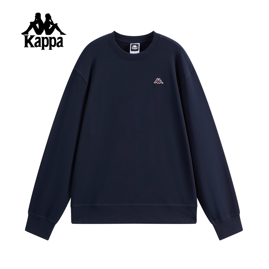 Kappa卡帕男装2025冬季新款舒适百搭纯棉圆领针织套头衫K0F72WT20