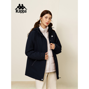 Kappa卡帕背靠背2025新款冬季羽绒服女户外三合一防风两件套外套
