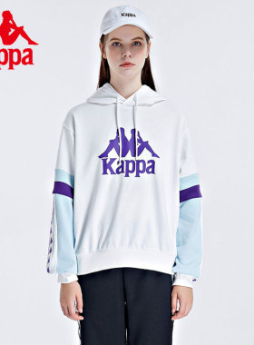 Kappa卡帕串标套头帽衫秋季女运动卫衣休闲外套K0B62MT60