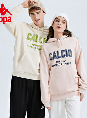 Kappa卡帕老花卫衣情侣男女秋套头帽衫薄绒休闲外套K0CZ2MT50D