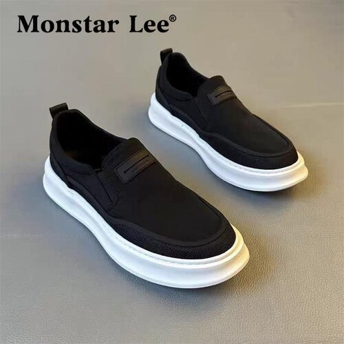 Monstar Lee老北京布鞋男款秋季懒人一脚蹬运动休闲男鞋秋季透气