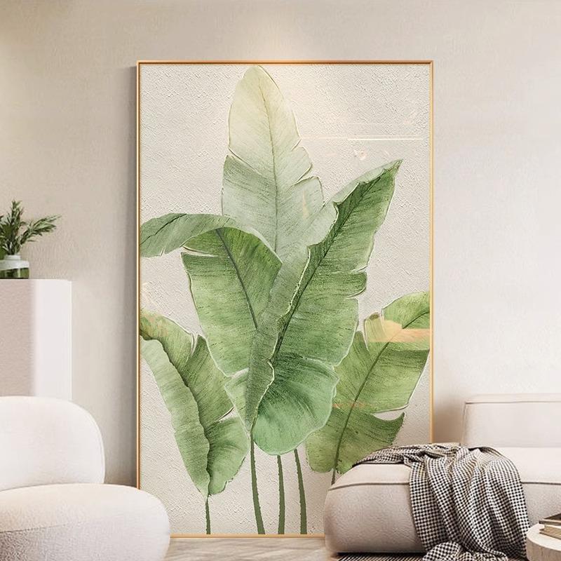 落地画客厅装饰油画沙发背景墙高级感挂画现代极简约大幅原木风壁