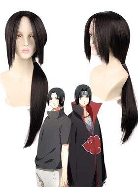黑色火影忍者 宇智波鼬 APH王耀 夜刀神狗朗cos假发仿真头发