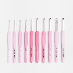 日本进口tulip钩针TER TEL玫瑰粉色单支蕾丝钩针粗线钩针编织