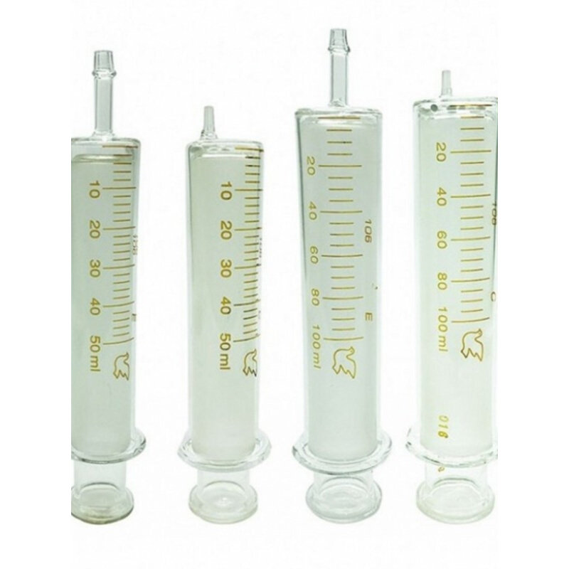 大容量玻璃针筒针管喂饭精油加墨水化妆品注射器分装液体实验用