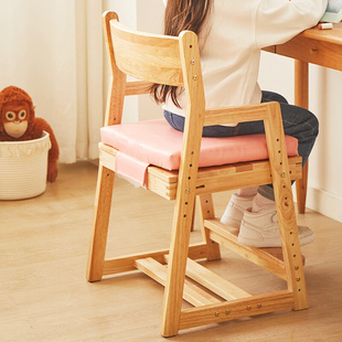 定制实木儿童学习椅可升降成长椅学生家用靠背写字椅子可调节宝宝