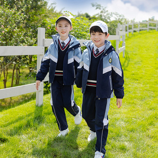 套装 小学生校服秋冬季 2022年新款 儿童冲锋衣班服幼儿园园服三件套