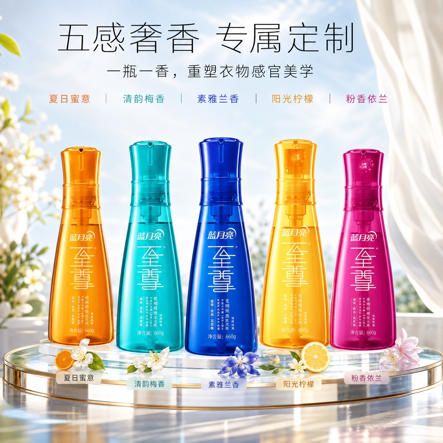 蓝月亮浓缩至尊生物科技全效洗衣液660g瓶装除螨去污深层洁净正品