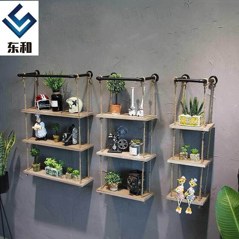 复古创意壁挂装饰水管置物架 美式工业风网咖铁艺墙上隔板书架,电子元器件市场,其它元器件,淘宝优惠券,粉丝福利购,淘宝优惠卷