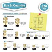 跨境热销520pcs螺纹铜镶件土八铜螺母套装 滚花注塑铜螺母M2M3M4M5