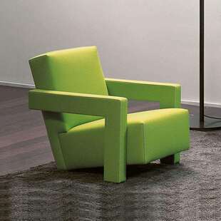 北欧简约单人沙发乌德勒扶手椅客厅阳台简约休闲椅布艺沙发七字椅