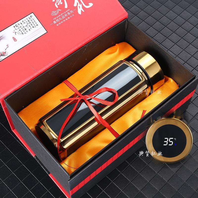 工厂316不锈钢真空保温杯同学聚会杯子商务温度显示保温杯