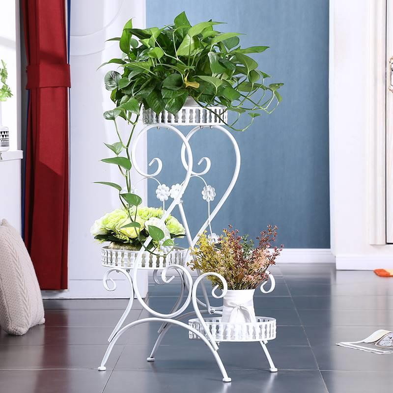 欧式家用客厅多层室内绿萝多肉新款铁艺花架置物架落地式阳台
