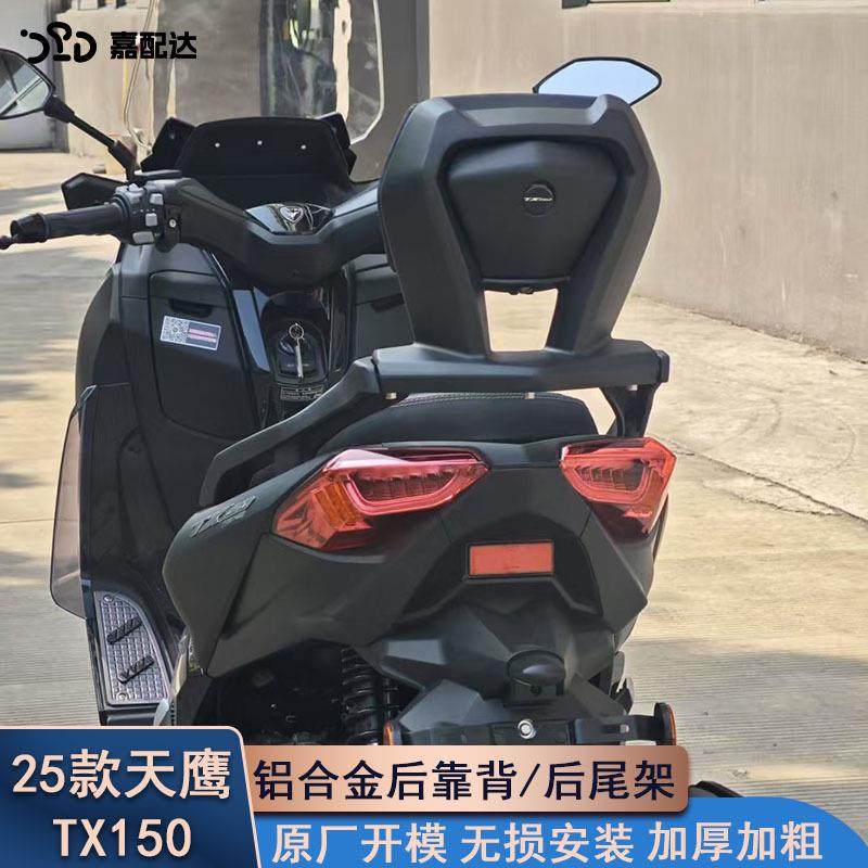 适用25款天鹰TX150改装铝合金后靠背天鹰tx150升级版靠背后座倚靠