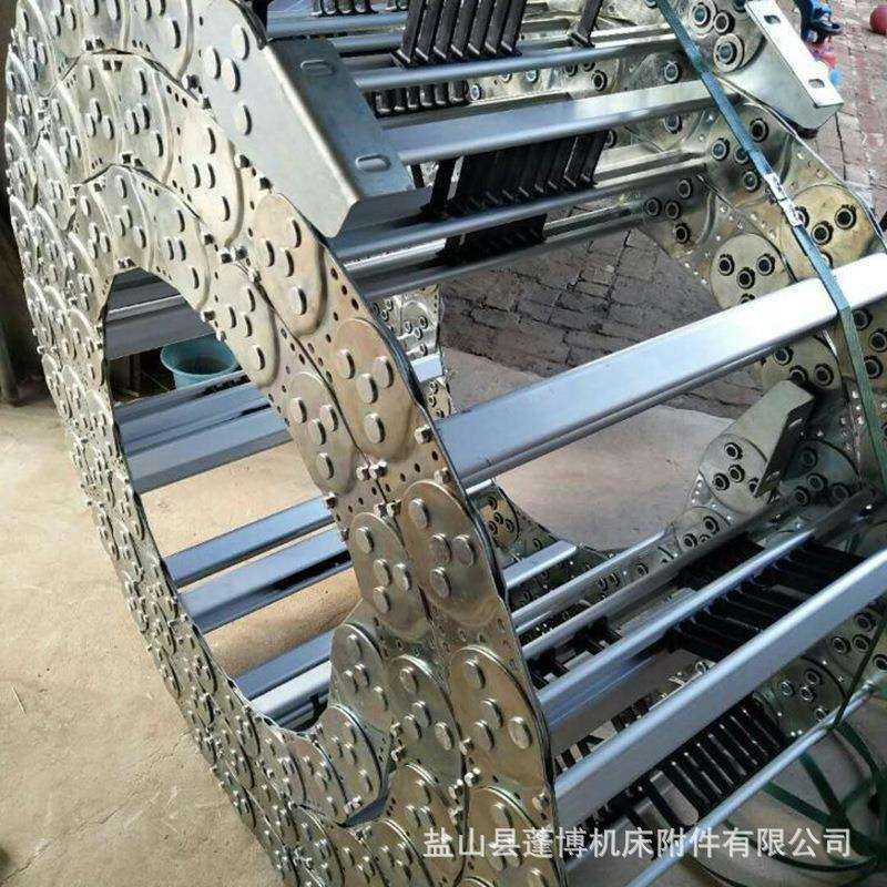 厂家钢铝拖链桥式/全封闭电缆钢制拖链增强耐磨金属坦克链