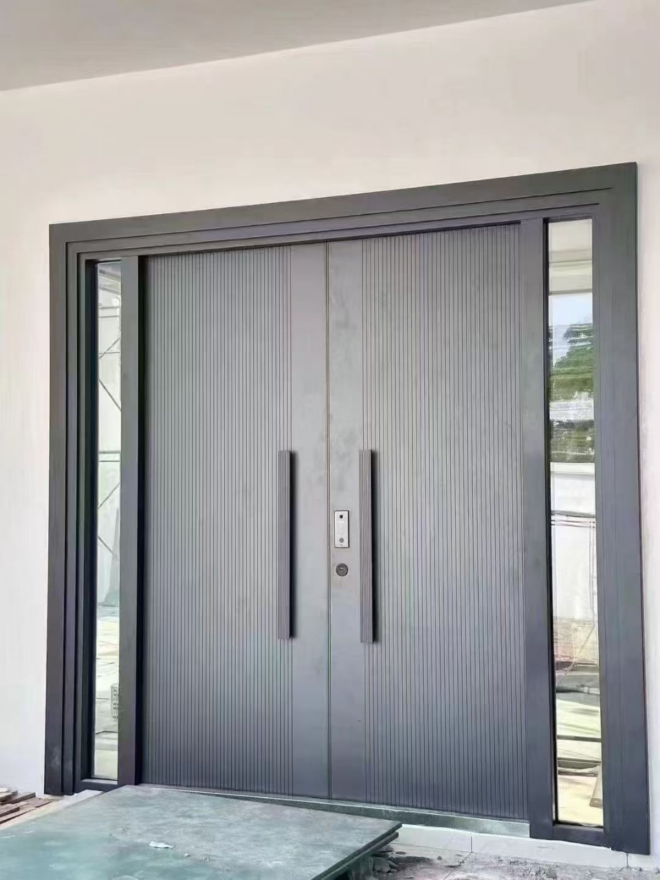 别墅大门双开门农村自建房进户大门入户防盗门家用铸铝卡门图片