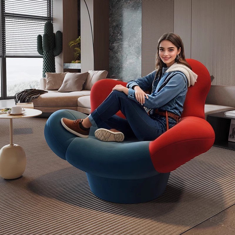 设计师酒店客房懒人沙发直播电竞沙发椅客厅休闲功能单人沙发创意