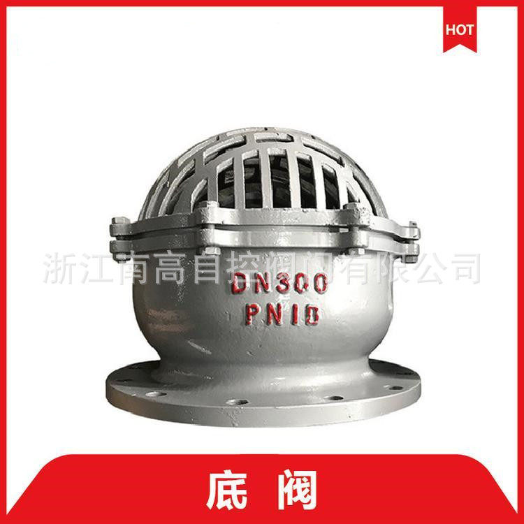 法兰底阀H42X-25P花篮头水泵吸水阀 单向阀不锈钢材质南高底阀