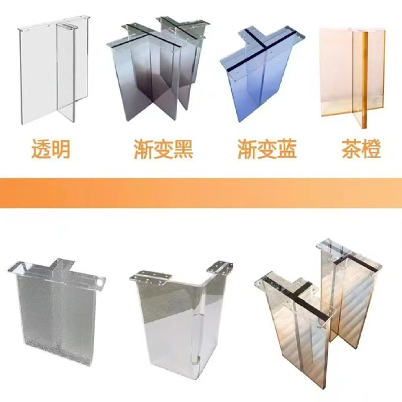 透明亚克力展示柜酒柜服装店展示架陈列柜渐变色彩色展台置物架