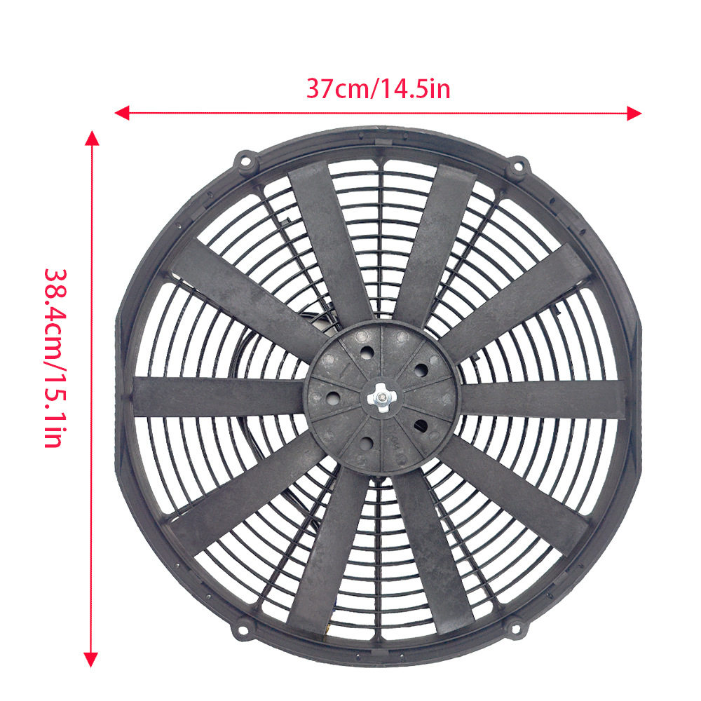 14寸电子扇12v24v汽车空调扇水箱散热风扇改加装汽车空调电子扇