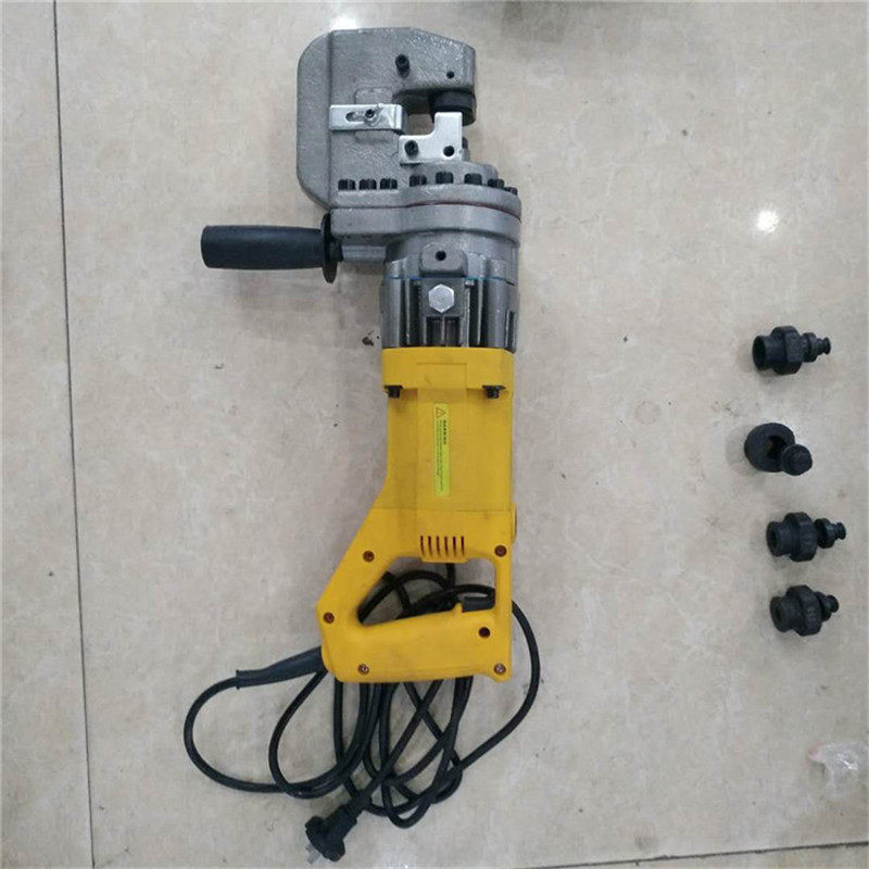 电动液压冲孔机角铁角钢打孔器手提式小型槽钢c型光伏h钢板打孔机