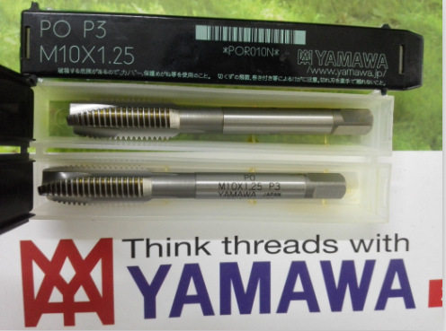 YAMAWA中国代理机用手用螺旋丝攻螺尖直槽挤压丝攻M1.6*0.35
