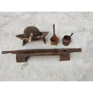 民俗老物件中药四件套药捻子药草铡刀熬药碾船草药中医博物馆药捣